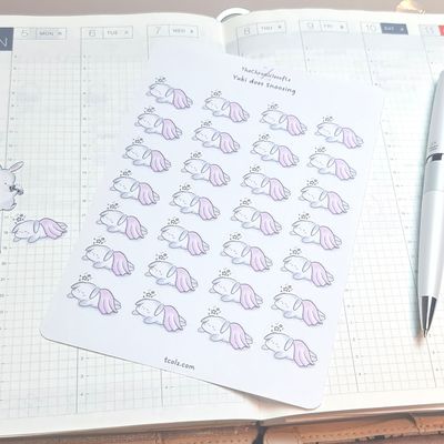 Yuki does Snoozing - Planner Stickers