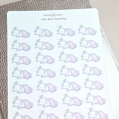 Yuki does Snoozing - Planner Stickers