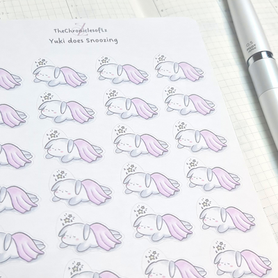 Yuki does Snoozing - Planner Stickers