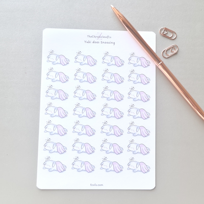 Yuki does Snoozing - Planner Stickers