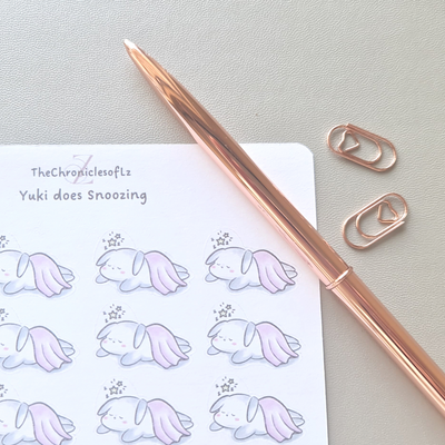 Yuki does Snoozing - Planner Stickers