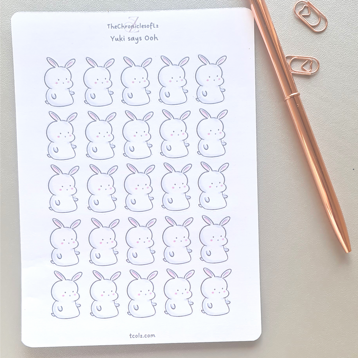 Yuki says Ooooh - Planner Stickers