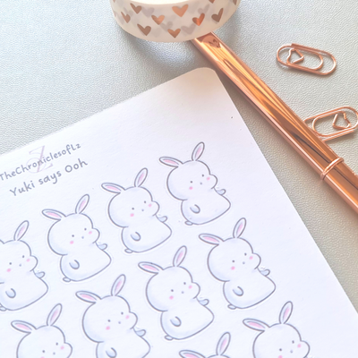 Yuki says Ooooh - Planner Stickers
