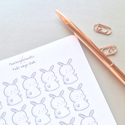 Yuki says Ooooh - Planner Stickers